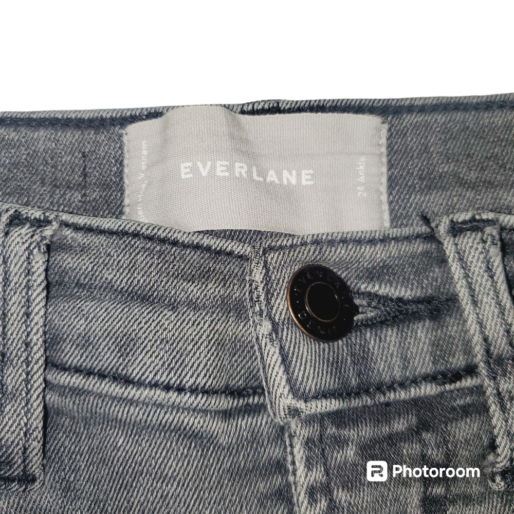 🔥Everlane Ankle Black Washed High Rise Skinny Jeans Women's Size 24 - Picture 4 of 11